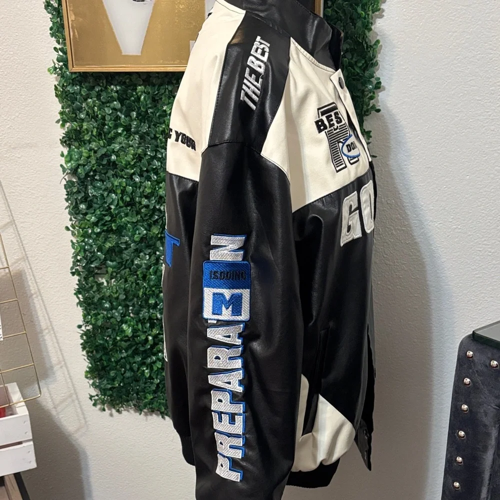 Women’s Black and Cream Varsity Jacket - Picture 3 of 4